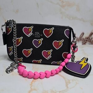 Coach nolita hearts bolts With Hearts Extender And Coach Keychain Valentines Edi
